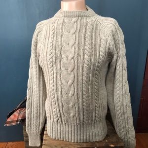 Boston Trader’s Women’s 100% Wool Cable Sweater Size XL